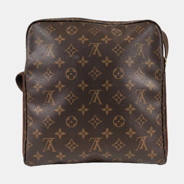 TROTTEUR Monogram Coated Canvas Brown
