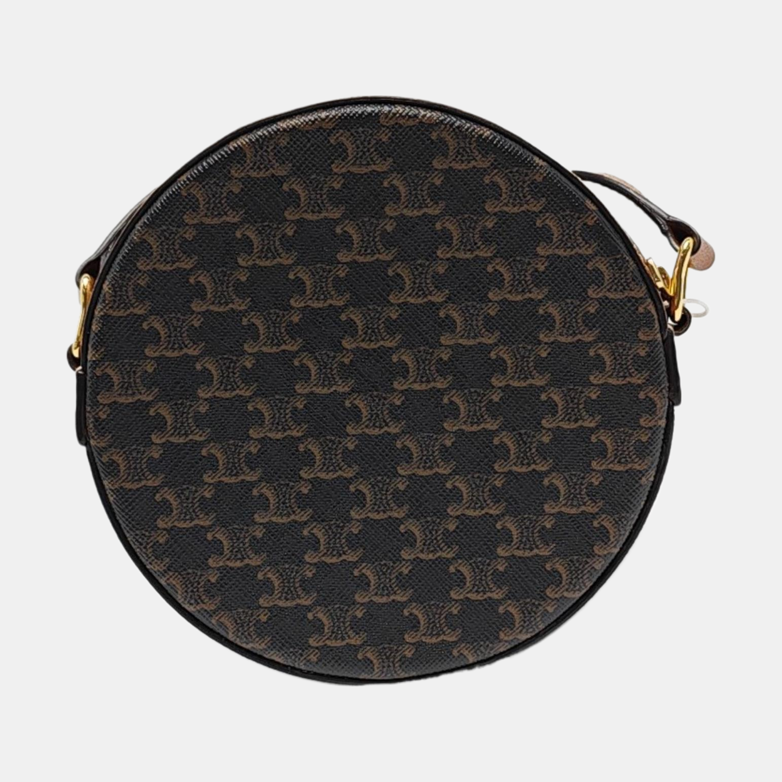 Authenticated pre-owned  TRIOMPHE ROUND Coated Canvas Brown - Shoulder Bag at Looply