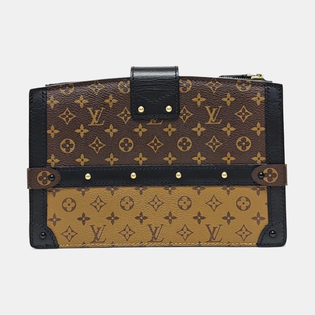 TRUNK Monogram Coated Canvas Brown