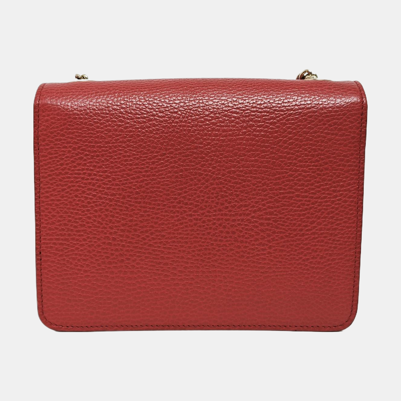 Interlocking G Small Calfskin Red