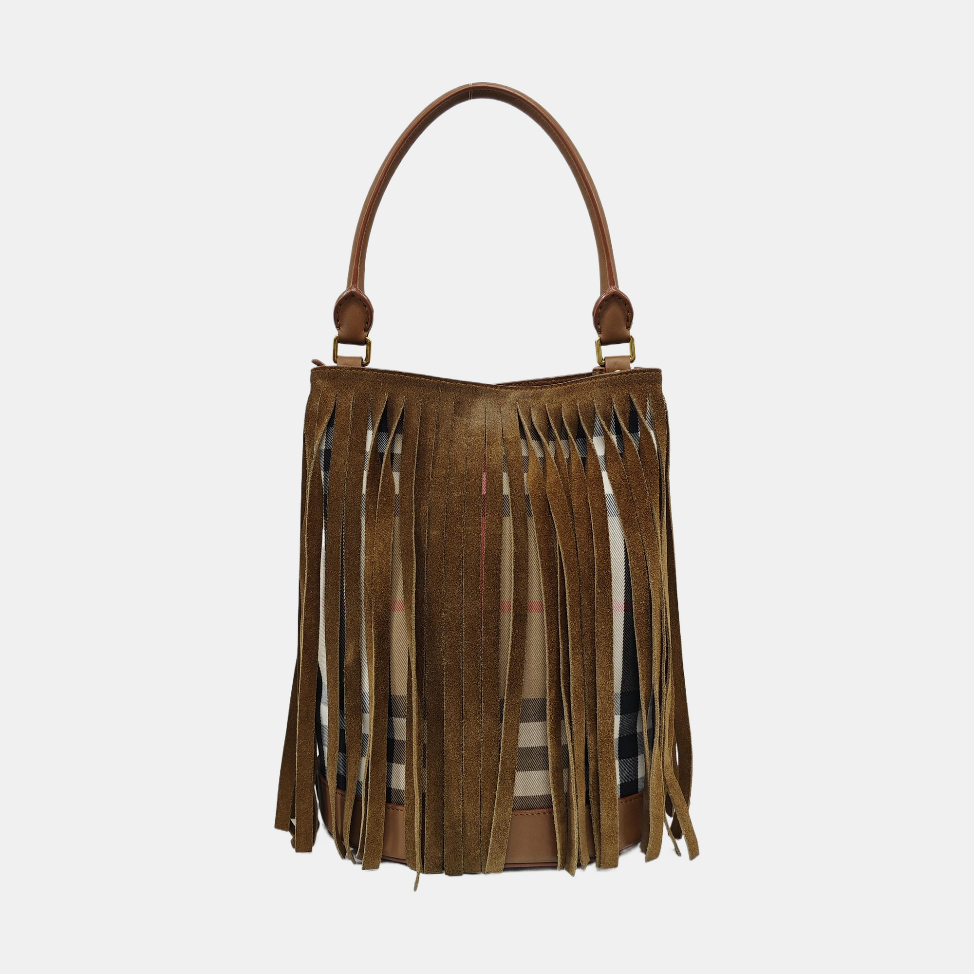 Suede Bucket Bag Brown