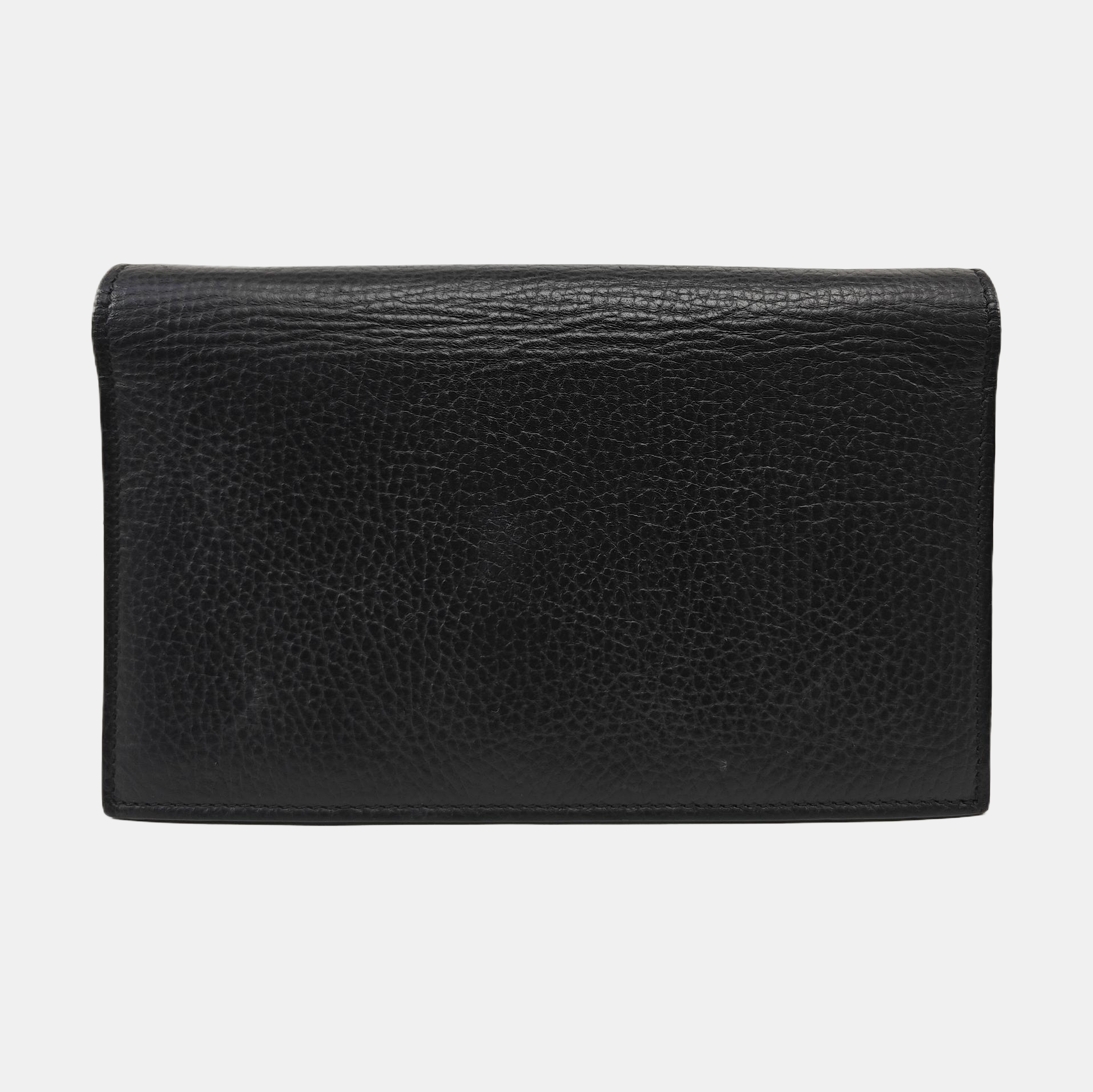 Interlocking G Small Calfskin Black