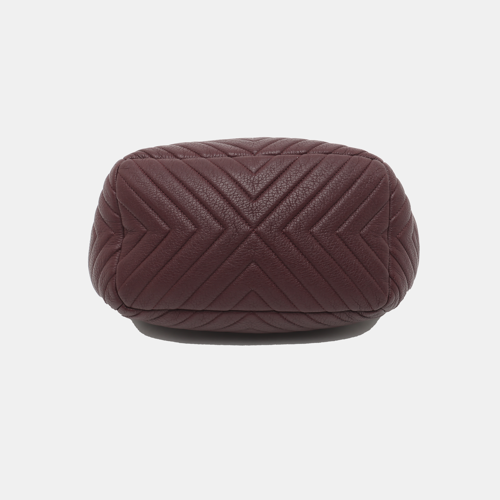 Chevron, Quilted Grained Calfskin Red