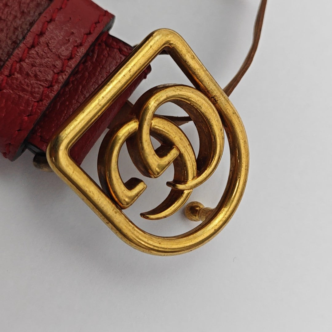 Leather Belt Red