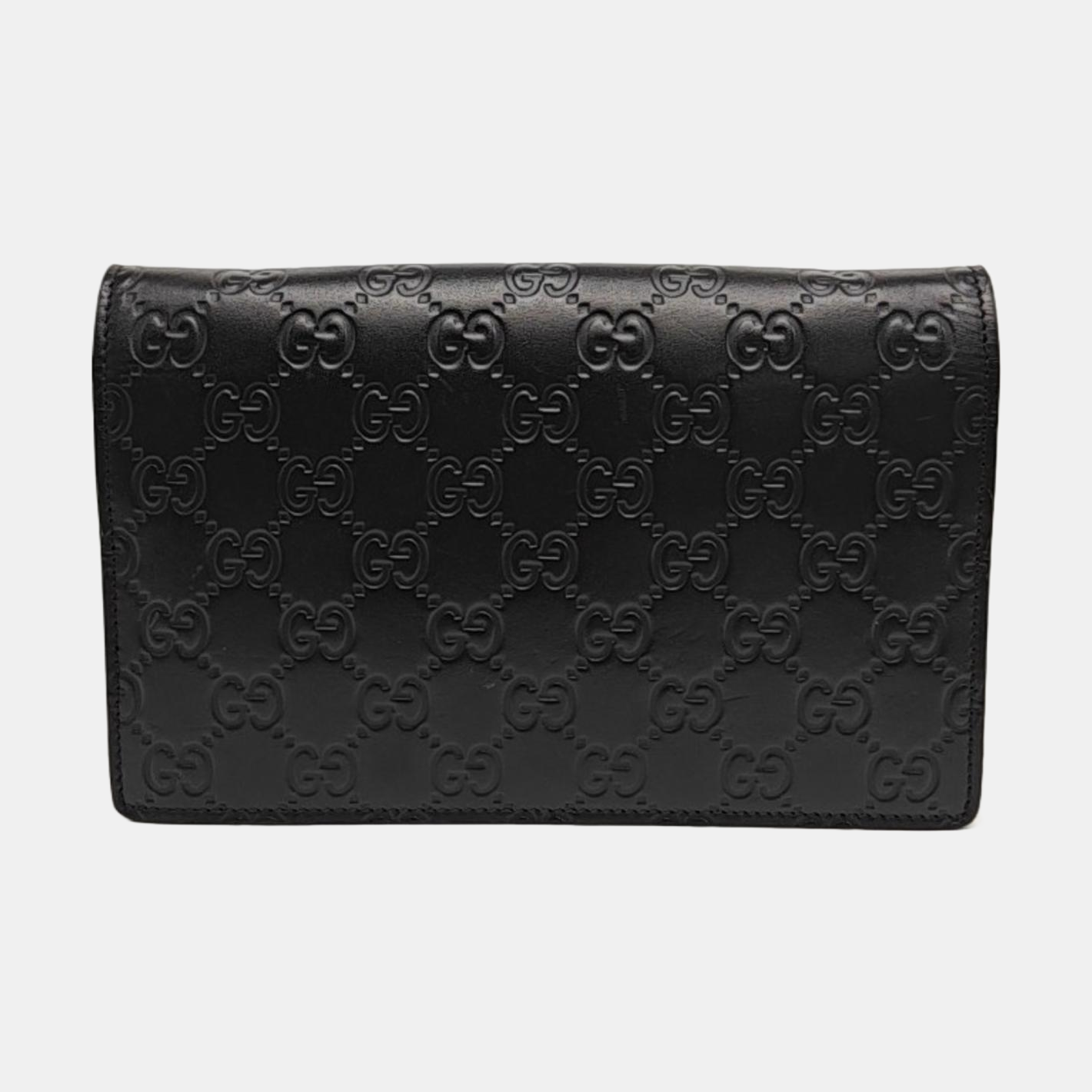 Monogram Calfskin Shoulder Bag Black