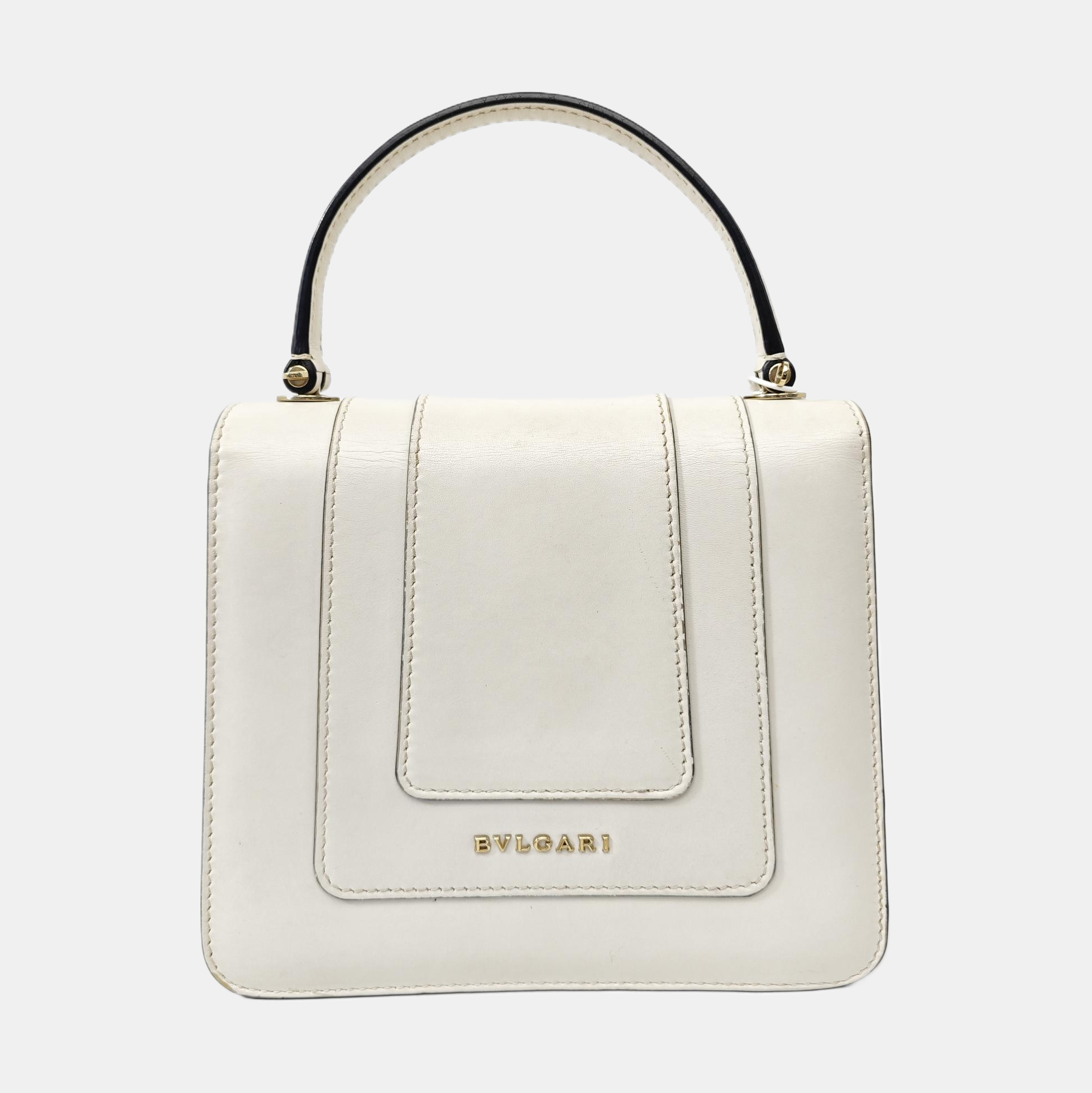 SERPENTI FOREVER Small Calfskin White