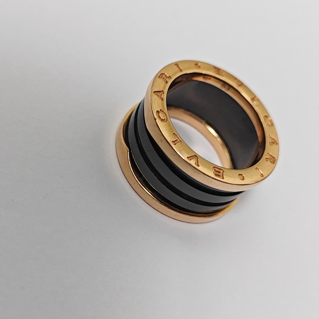 B.ZERO1 18k Rose Gold Ring EU 53