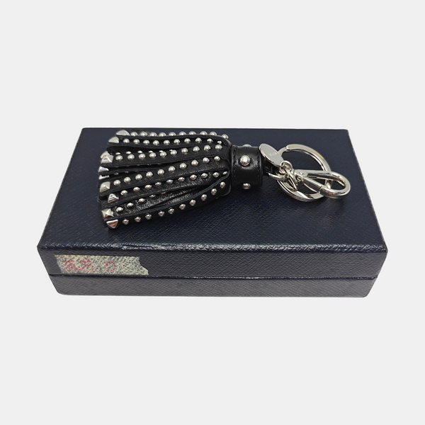 Leather Bag Charm Black