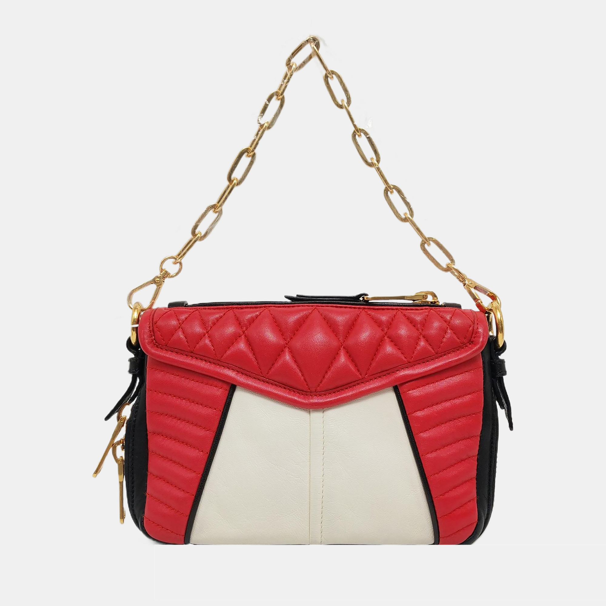 Quilted Lambskin Shoulder Bag Red