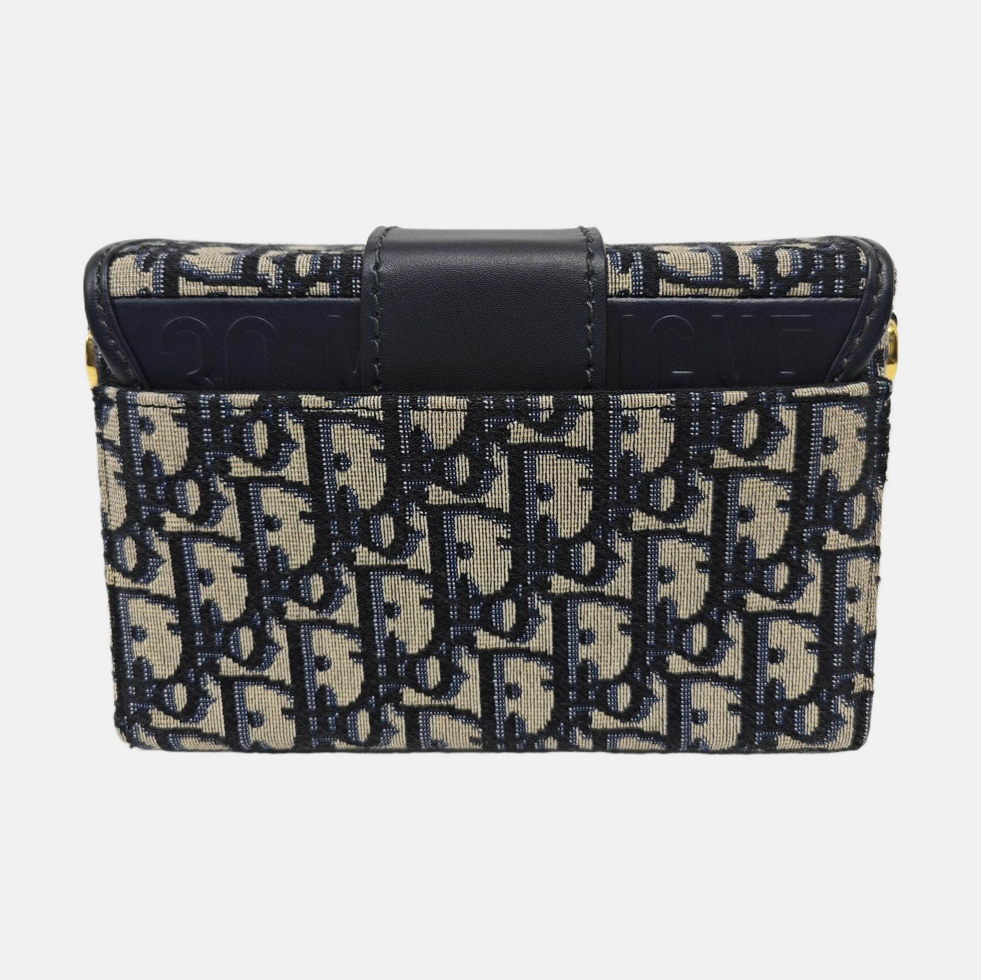 30 Montaigne Mini Oblique Canvas Blue