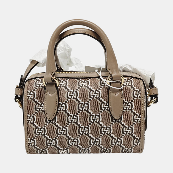 Monogram Coated Canvas Shoulder Bag Super Mini Gray