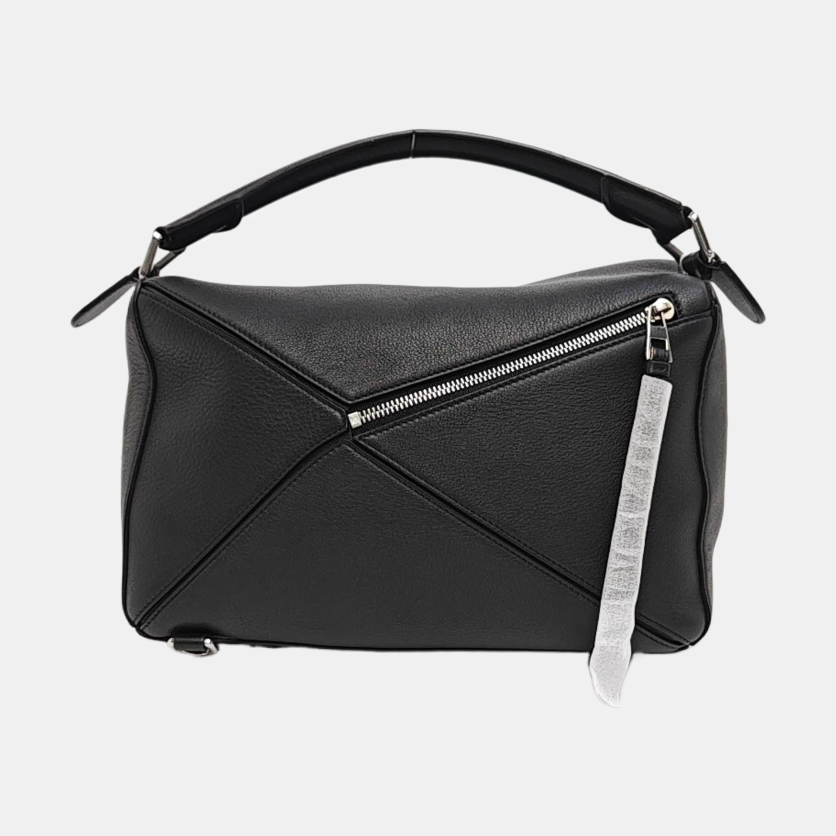 Puzzle Medium Calfskin Black