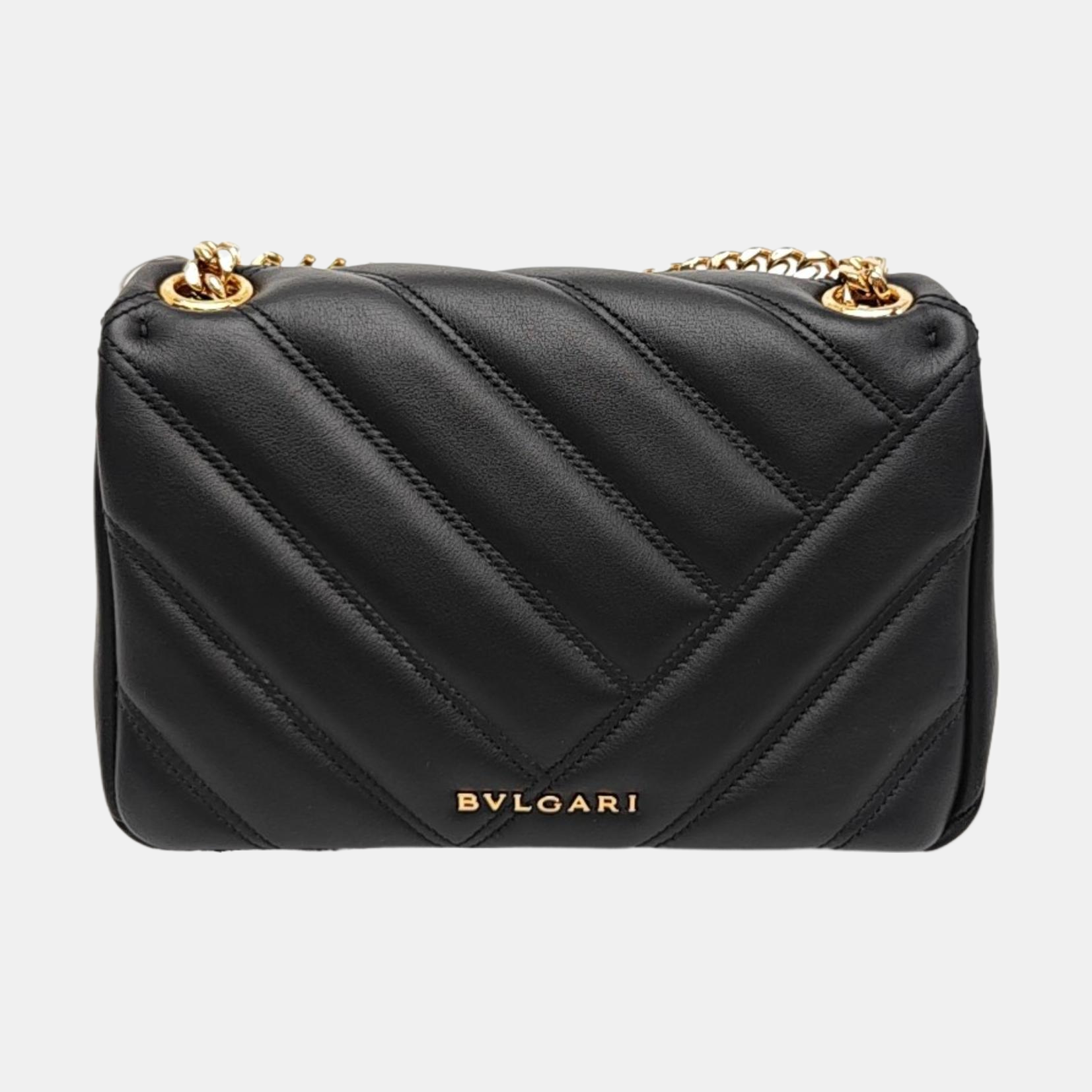 SERPENTI CABOCHON Small Quilted Lambskin Black