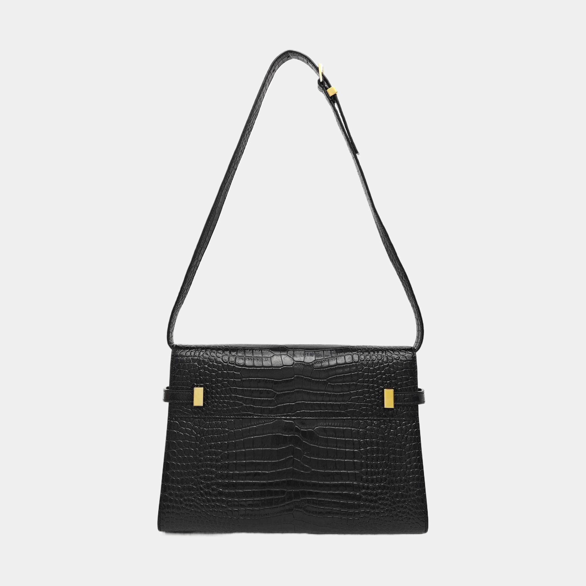 MANHATTAN Medium Calfskin Black