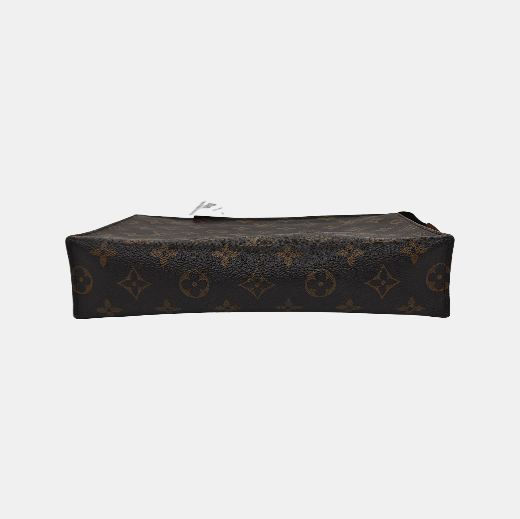 TOILET POCKET 26 Monogram Coated Canvas Brown