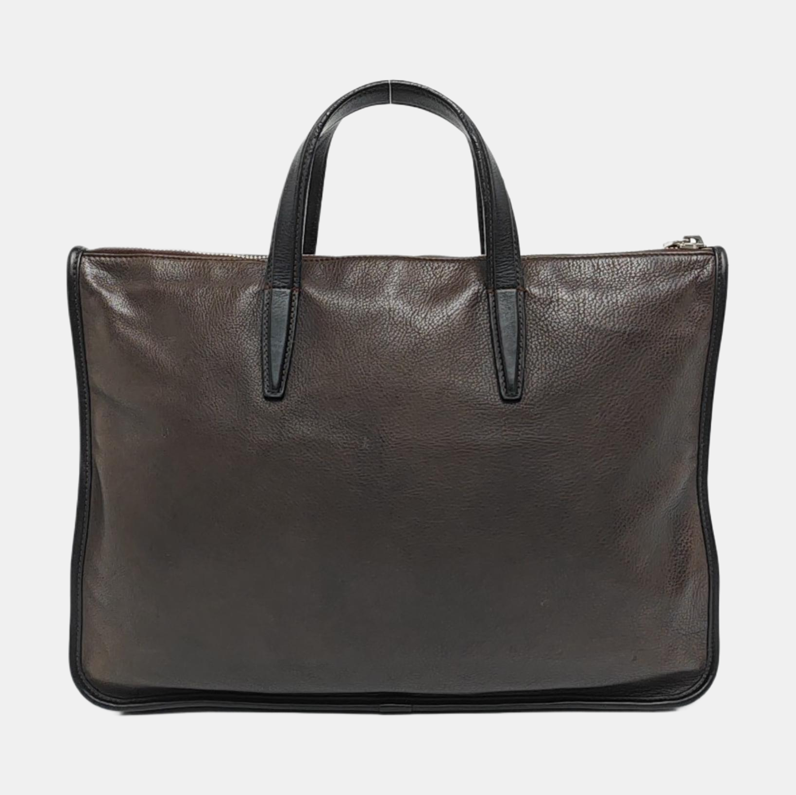 Calfskin Top Handle Bag Brown