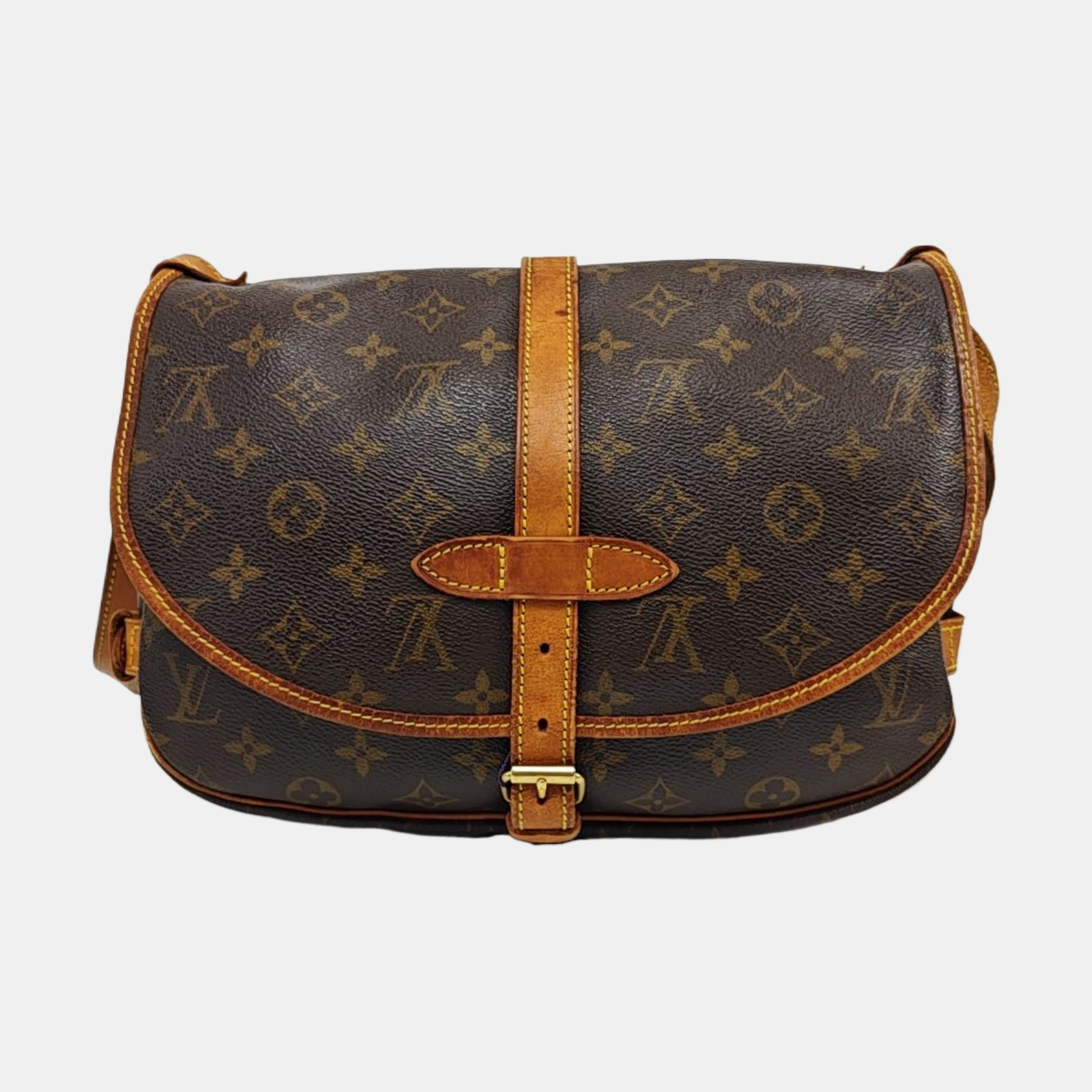 SAUMUR 30 Monogram Coated Canvas Brown
