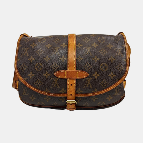 SAUMUR 30 Monogram Coated Canvas Brown