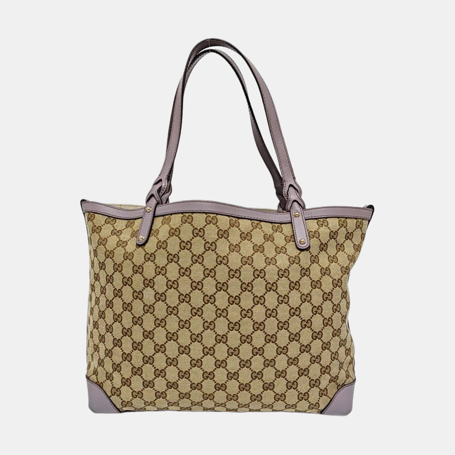 Monogram Canvas Tote Bag Brown