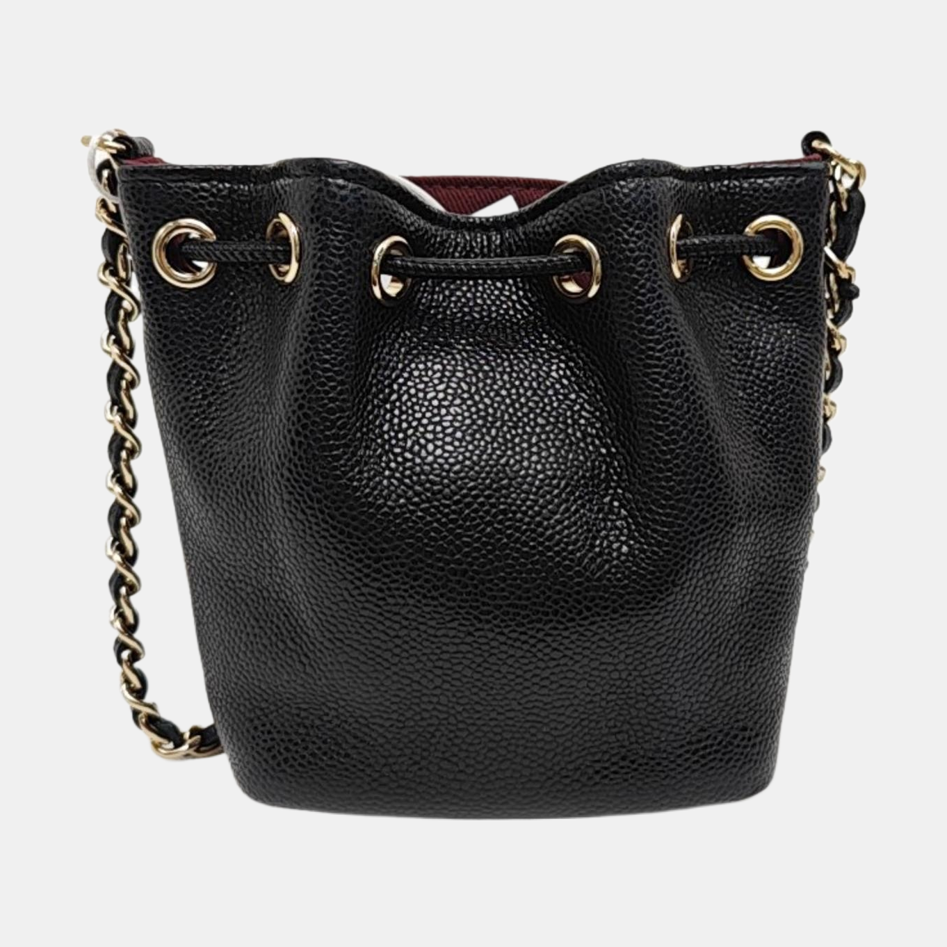 Quilted Grained Calfskin Super Mini Black