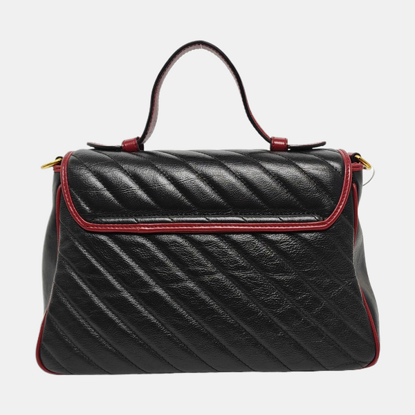 GG Marmont Small Quilted Calfskin Black