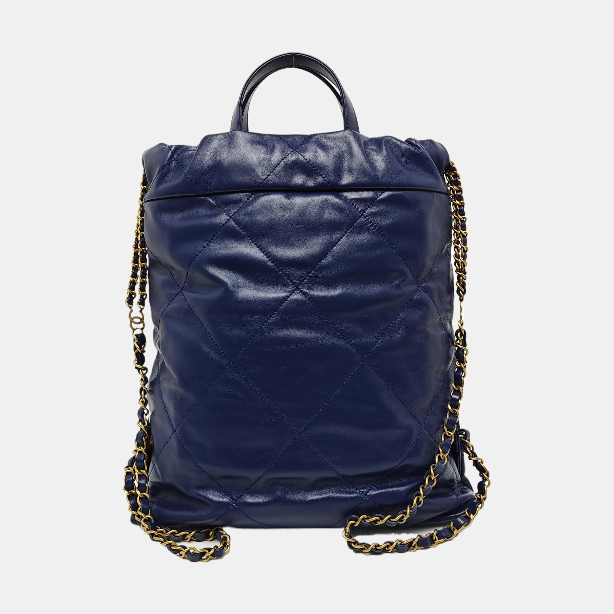 CHANEL 22 Small Quilted Calfskin Blue