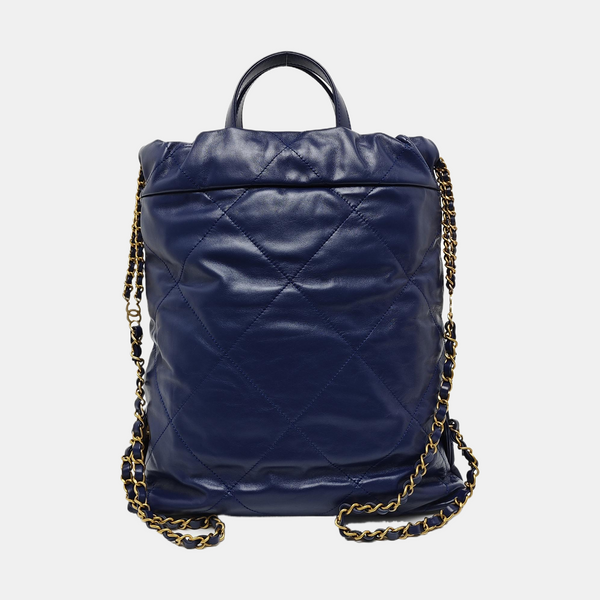 CHANEL 22 Small Quilted Calfskin Blue