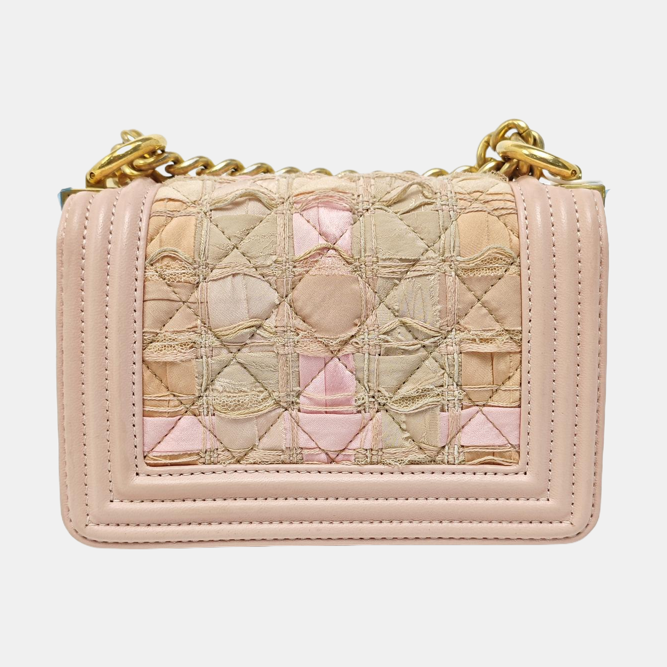 BOY CHANEL Quilted Fabric Pink