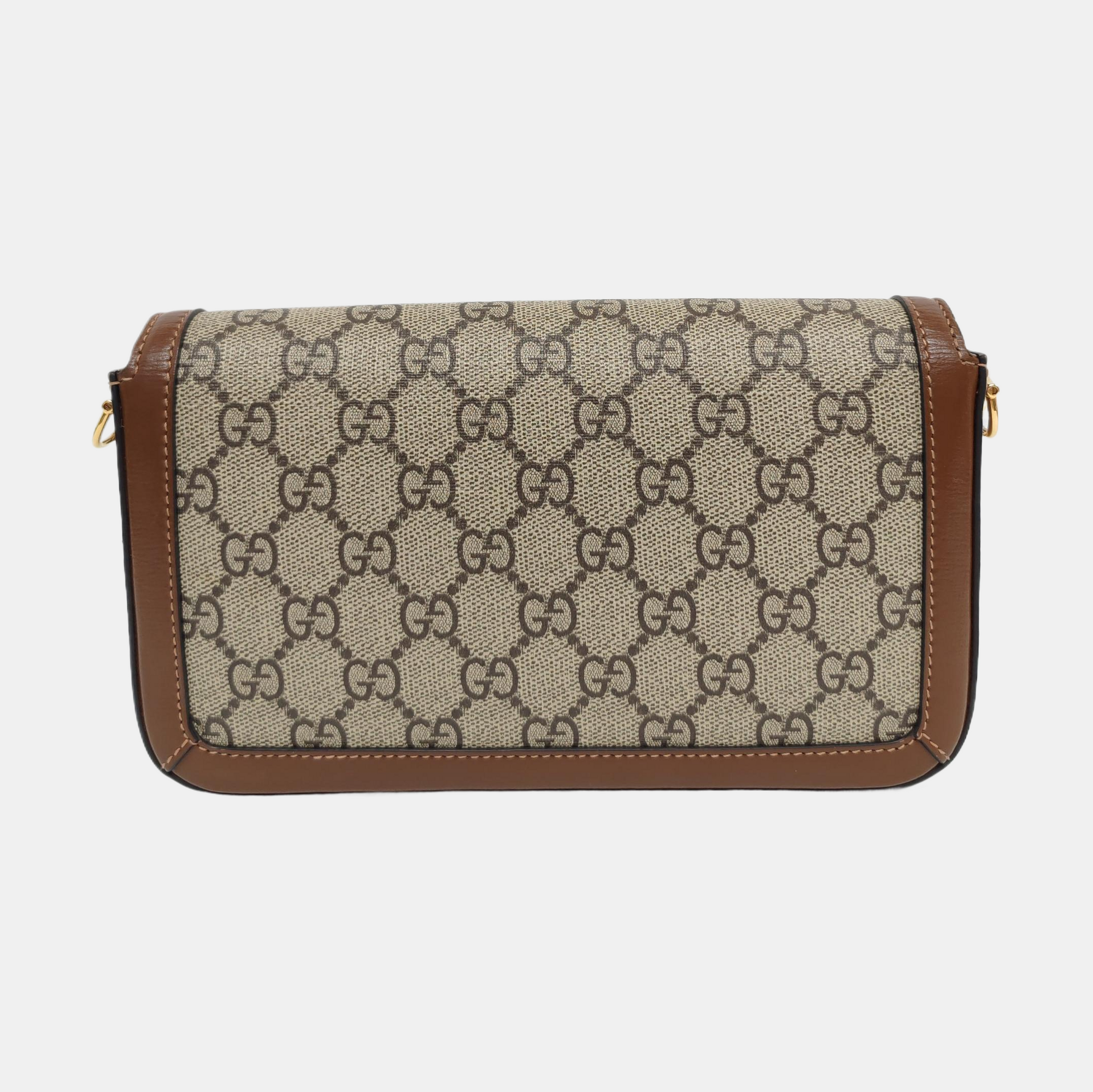 Horsebit 1955 Lona recubierta con monograma pequeño beige