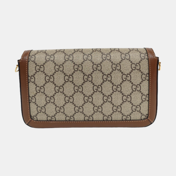 Horsebit 1955 Lona recubierta con monograma pequeño beige