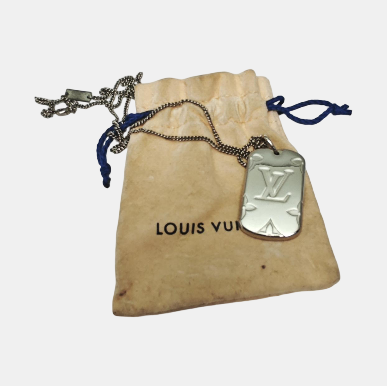 MONOGRAM Metal Silver Necklace