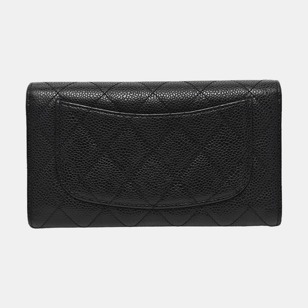 Quilted Grained Calfskin Black