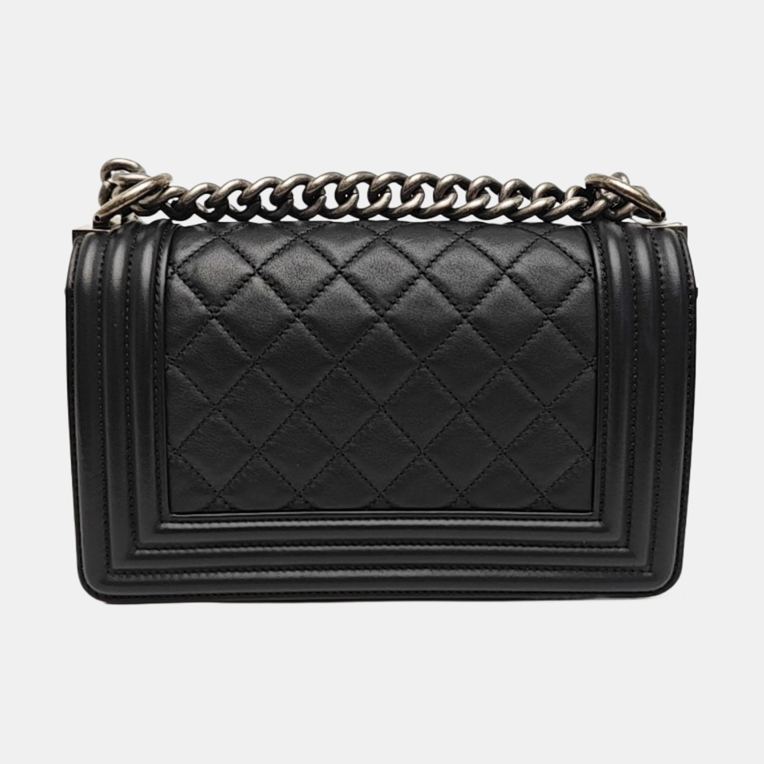BOY CHANEL Small Quilted Calfskin Black