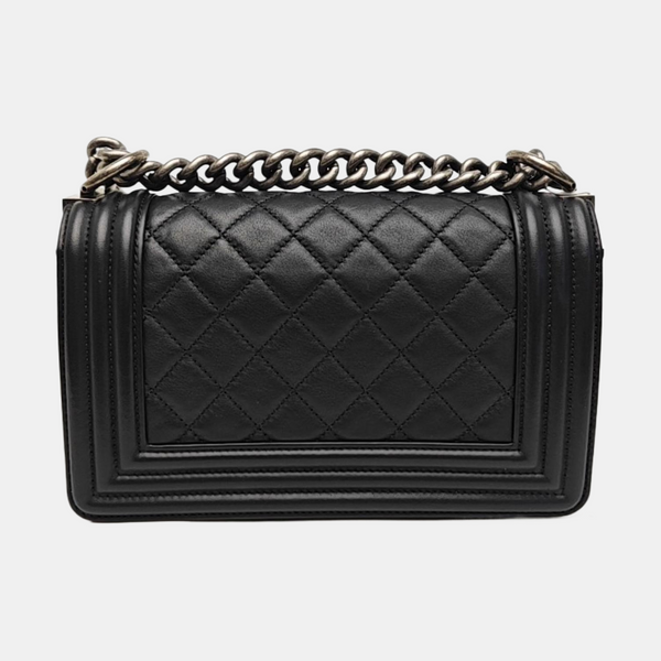 BOY CHANEL Small Quilted Calfskin Black