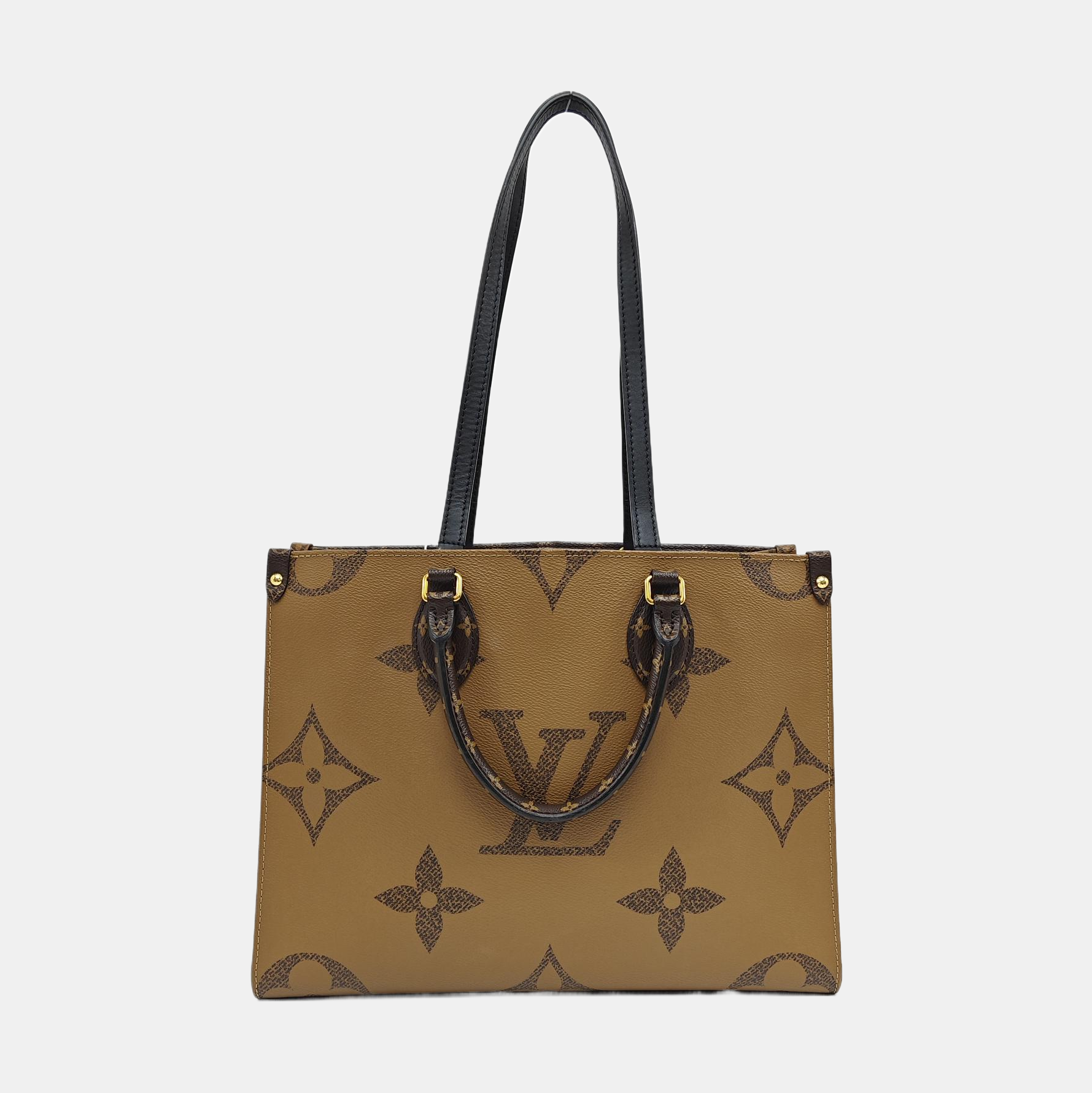 ONTHEGO MM Monogram Coated Canvas Brown