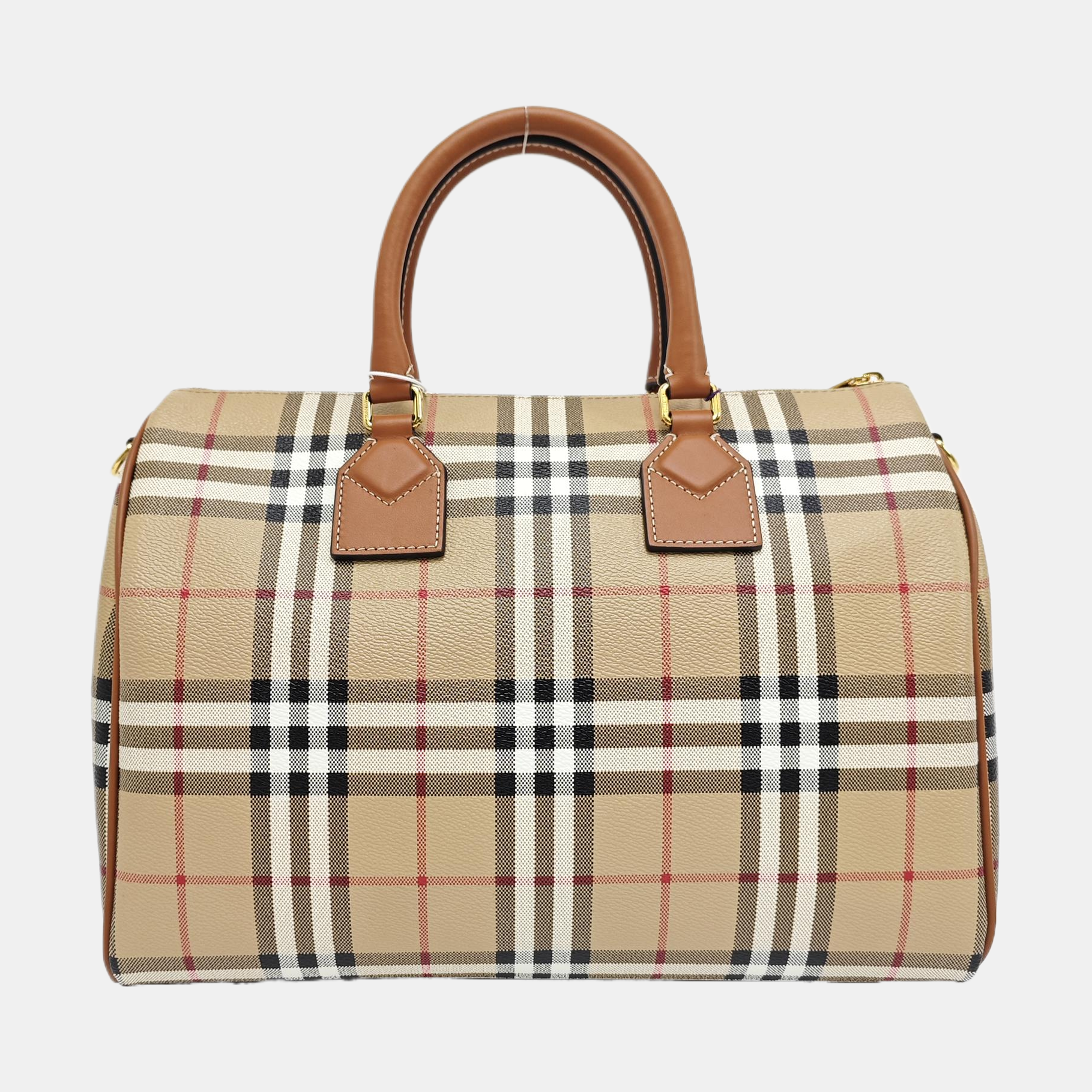 Coated Canvas Crossbody Bag Medium Brown