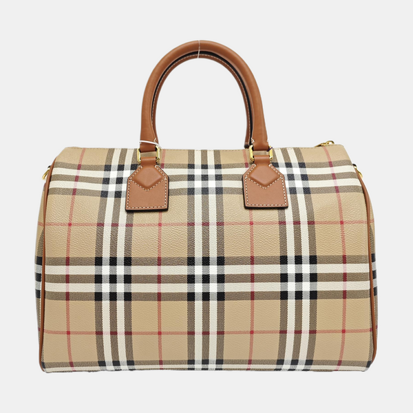Coated Canvas Crossbody Bag Medium Brown
