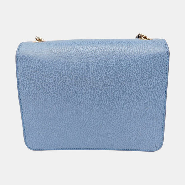 Interlocking G Small Calfskin Blue