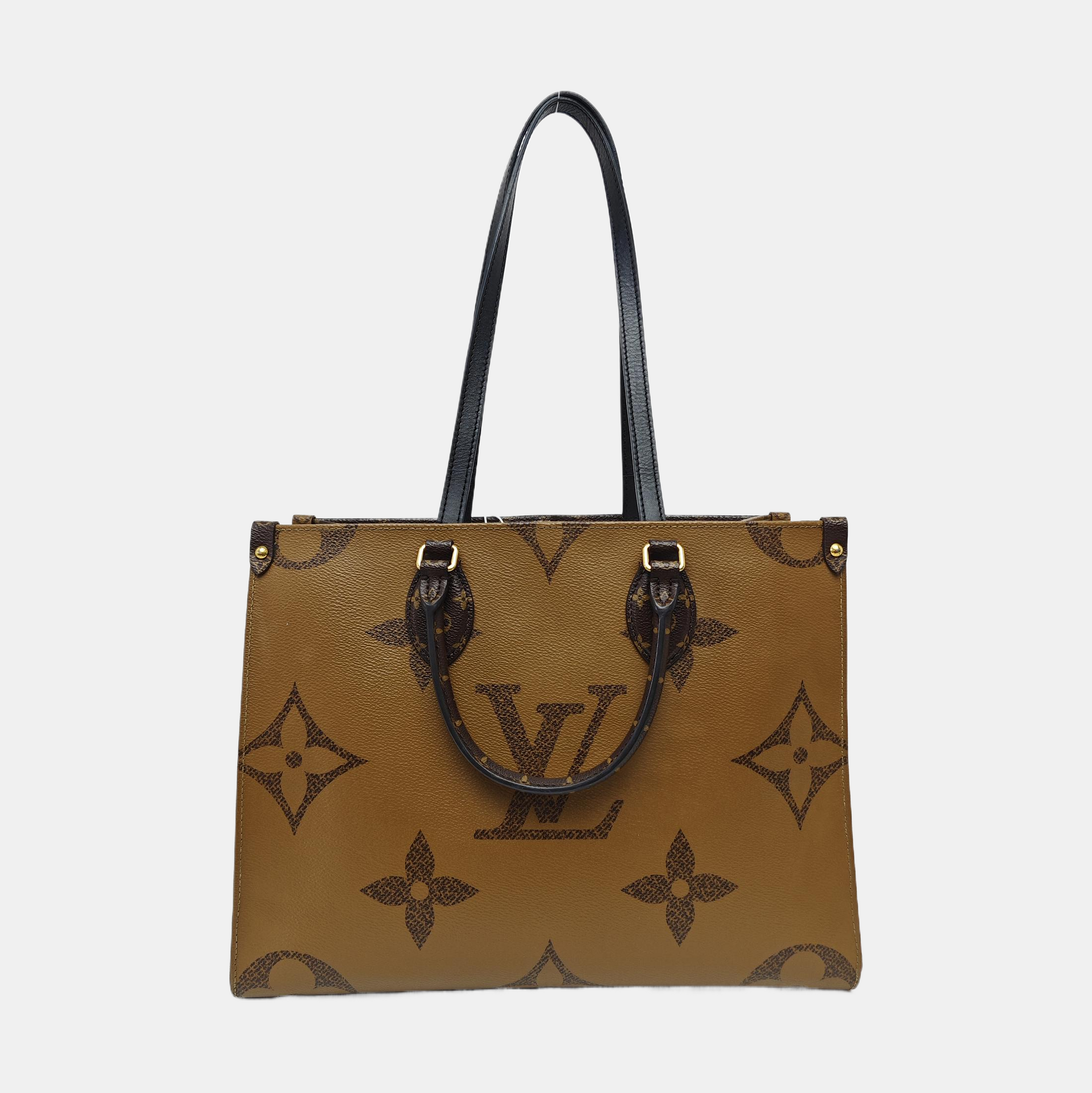 ONTHEGO MM Monogram Coated Canvas Brown