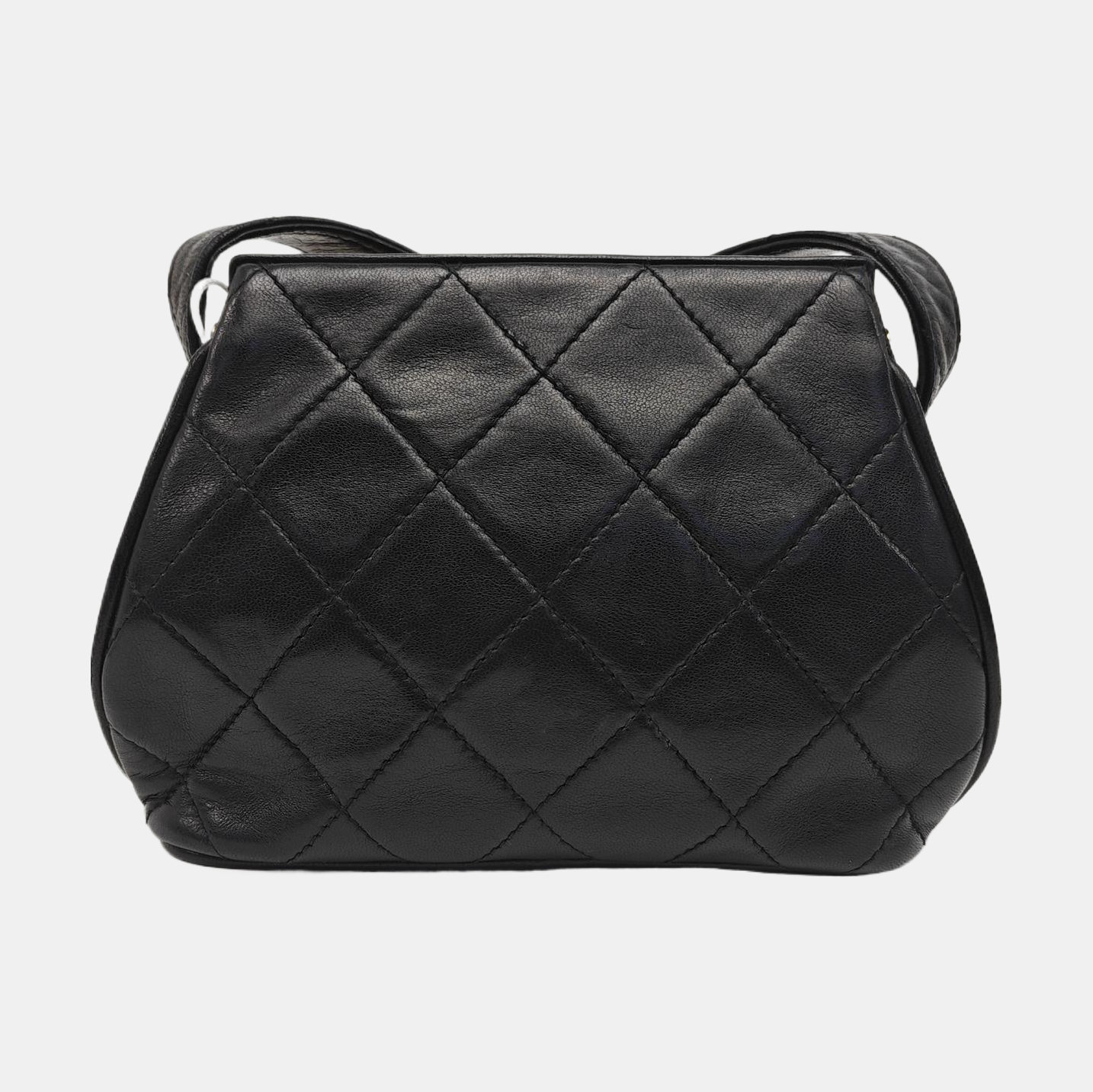 Quilted Lambskin Shoulder Bag Black