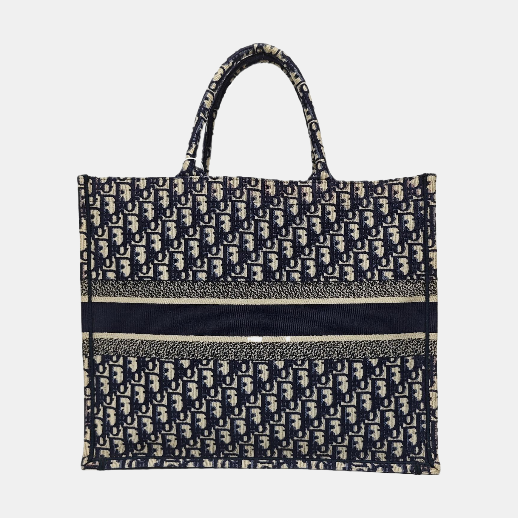 Book Tote Large Oblique Canvas Blue