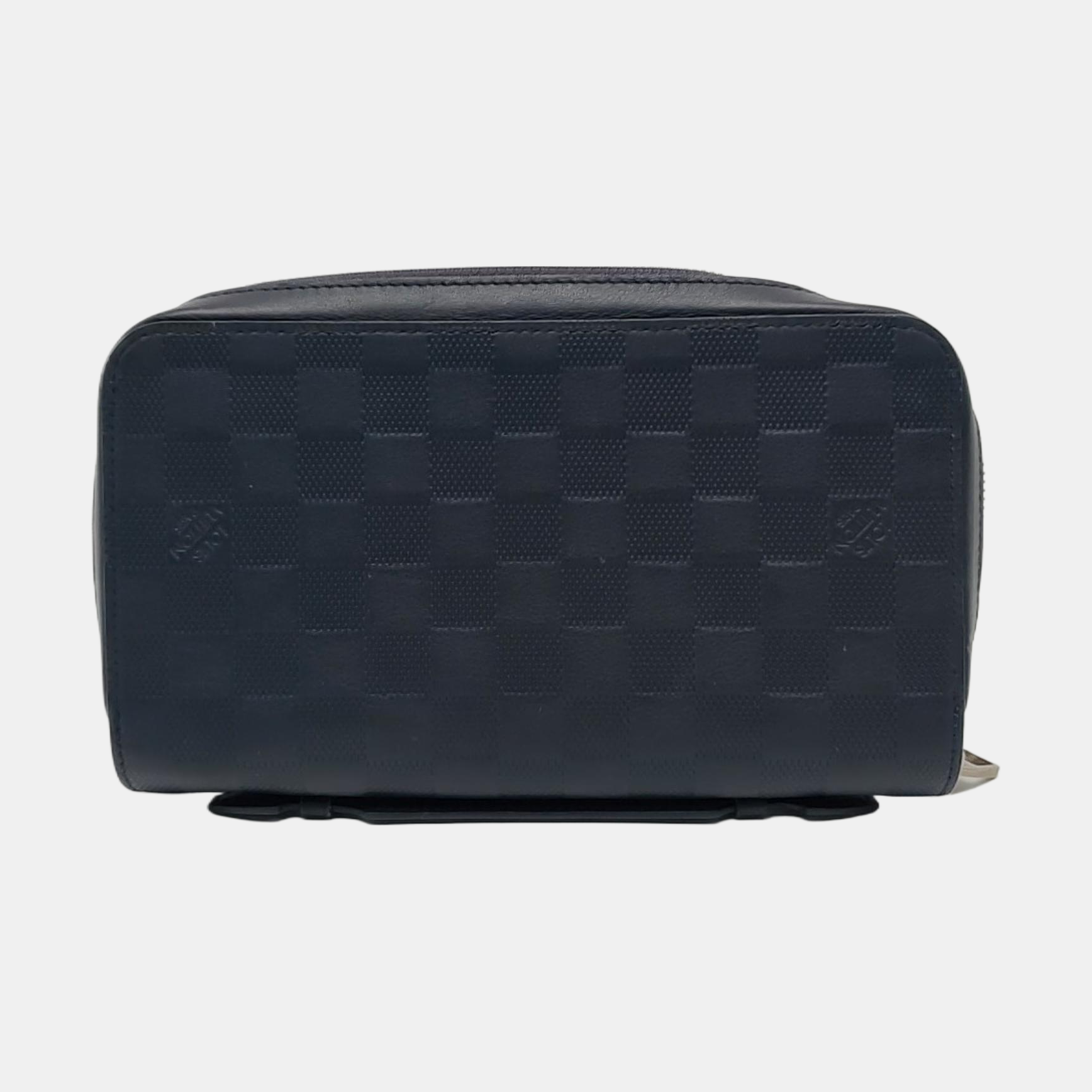 ZIPPY Damier Calfskin Blue