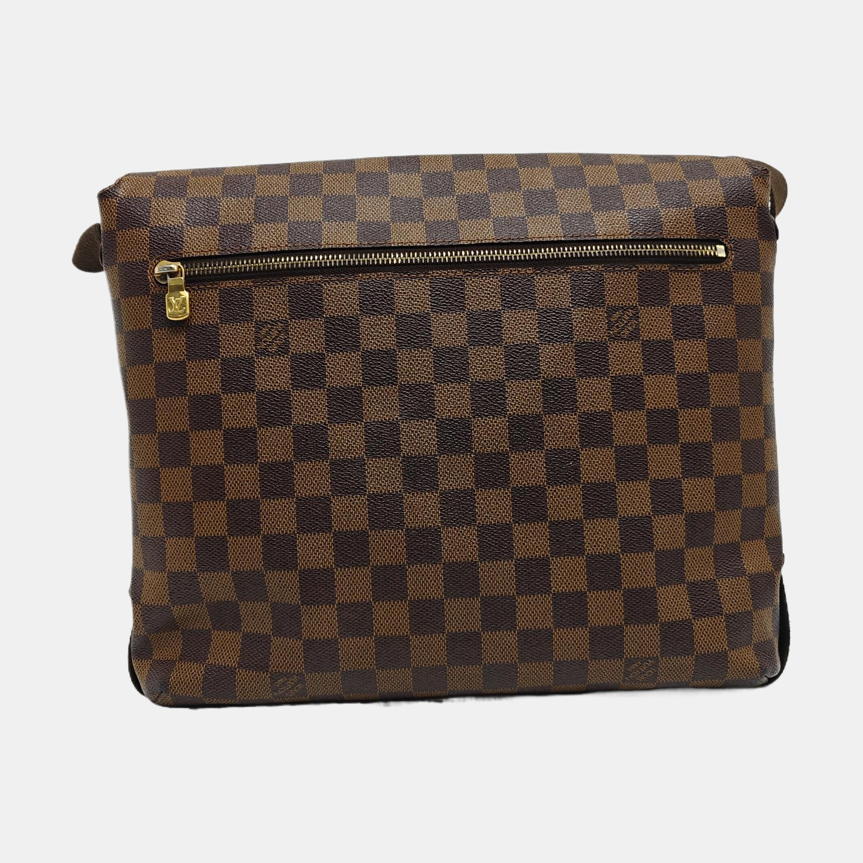 DISTRICT MM Damier Ebene Coated Canvas Brown
