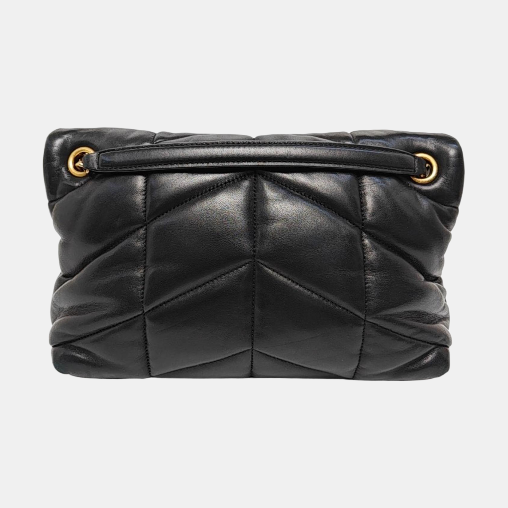 PUFFER Small Quilted Lambskin Black