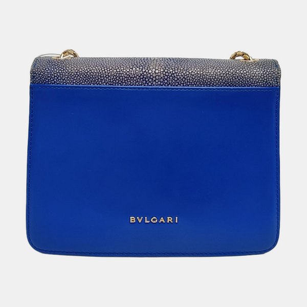 SERPENTI FOREVER Small Stingray Leather Blue