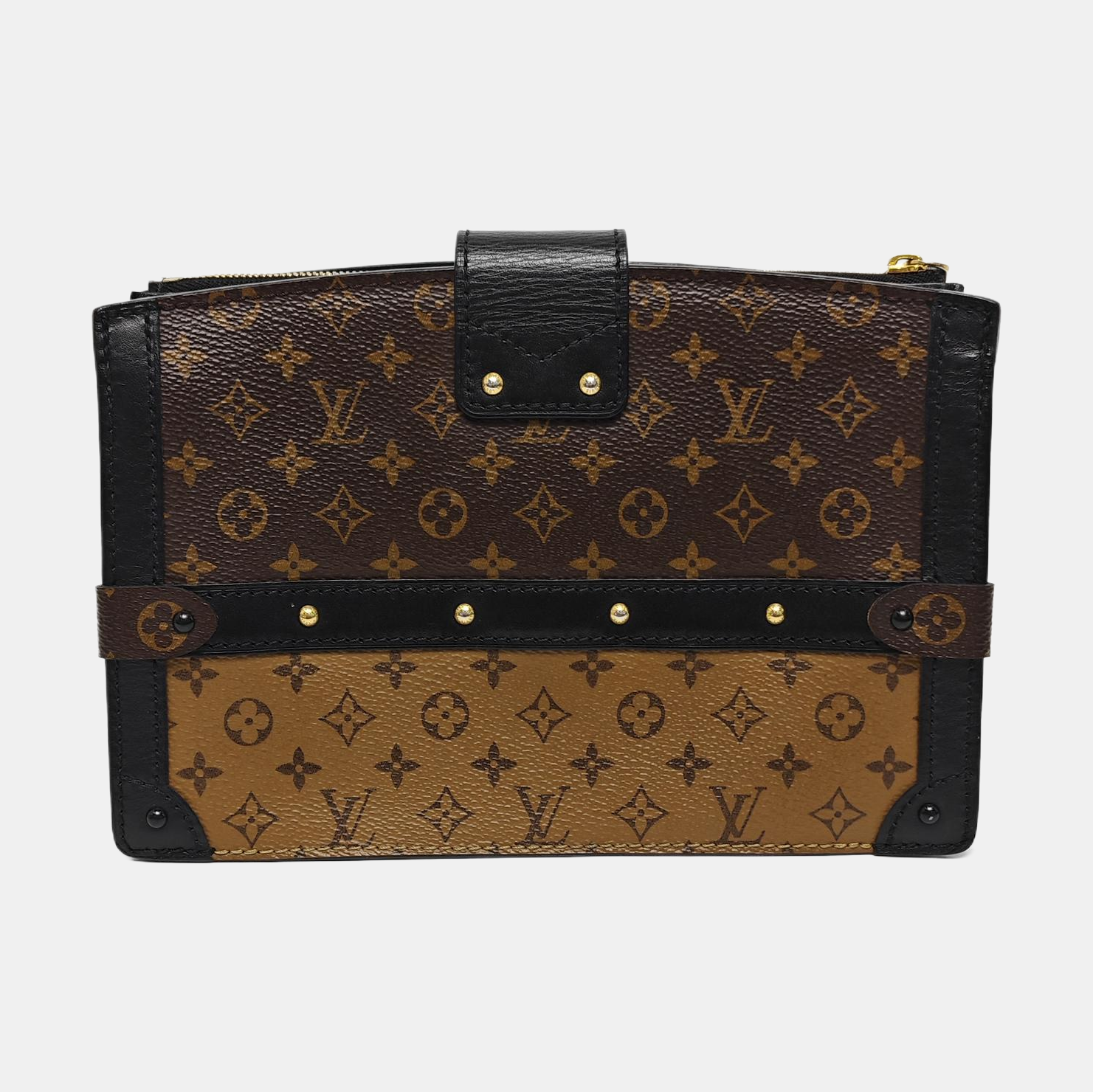 TRUNK Monogram Coated Canvas Brown