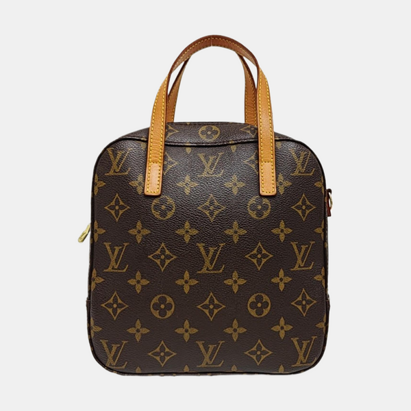 SPONTINI Monogram Coated Canvas Brown