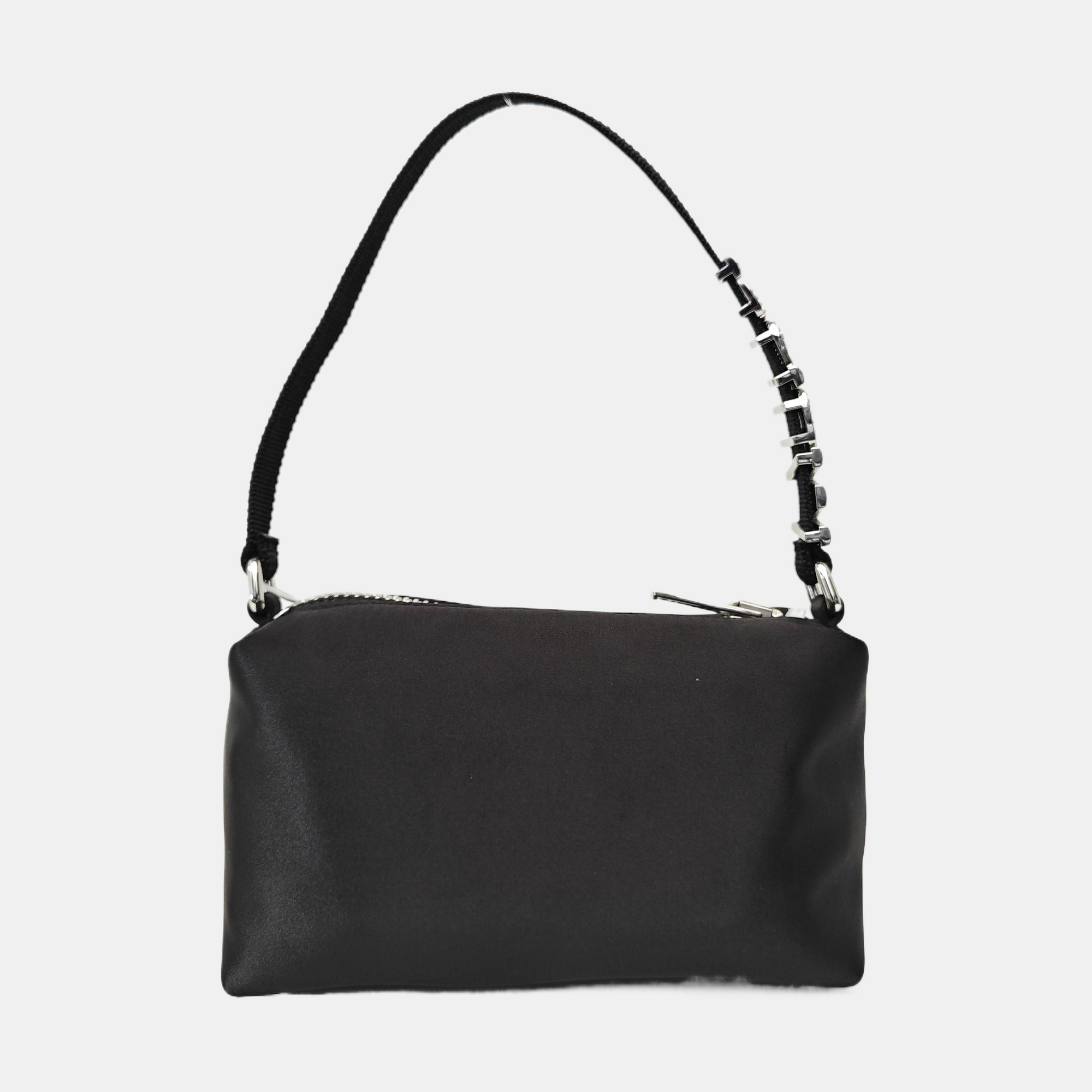 Fabric Top Handle Bag Black