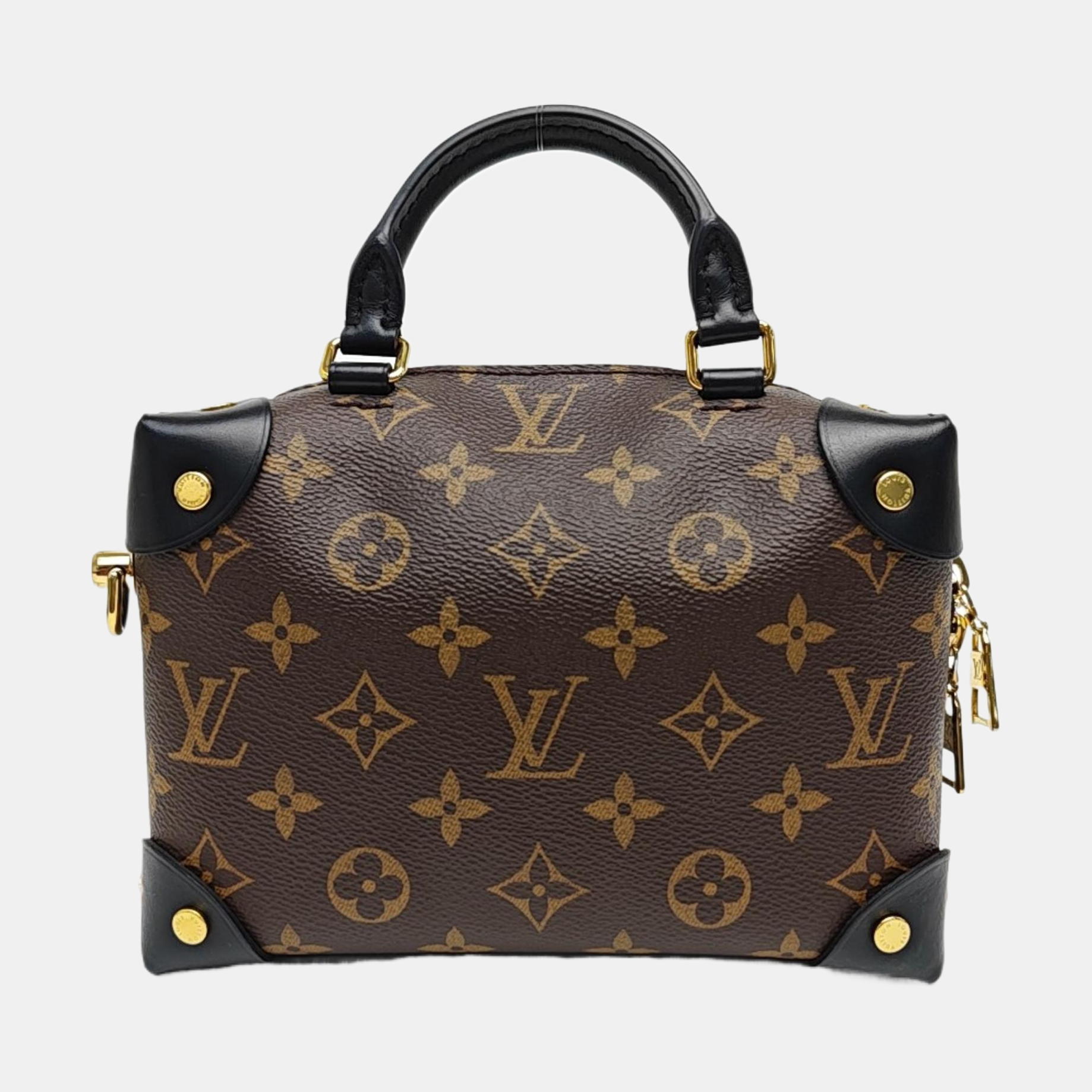 PETITE MALLE Monogram Coated Canvas Brown