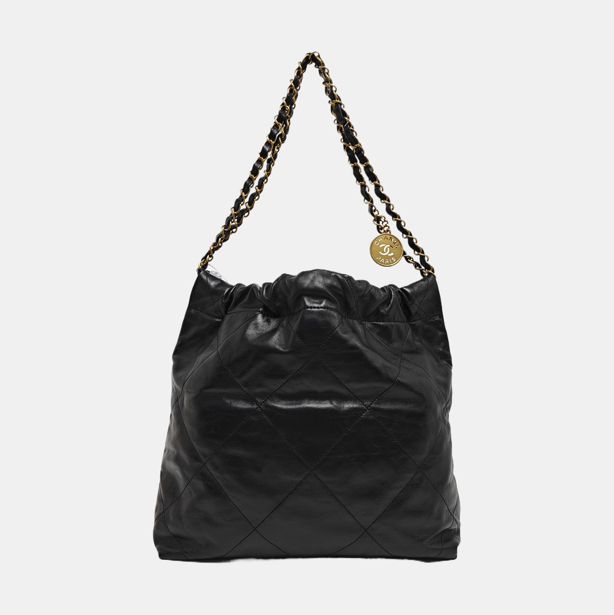 CHANEL 22 Small Quilted Calfskin Black